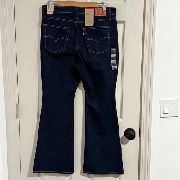 Levis 726 Jeans Womens 31x30 Blue NWT High Rise Flare Dark Wash Y2K Retro - Picture 2 of 12